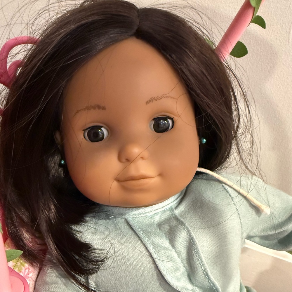 Retired American Girl Hispanic Bitty Baby Girl Doll Brown Hair Brown Eyes